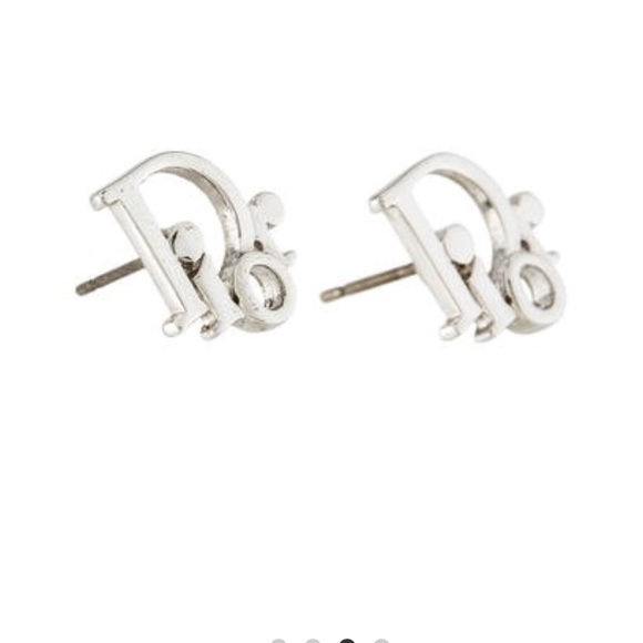 dior silver earrings